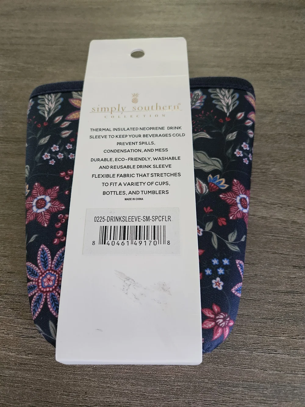 Simply Southern Can Koozie Pink Cactus Keychain with Pearl Accent